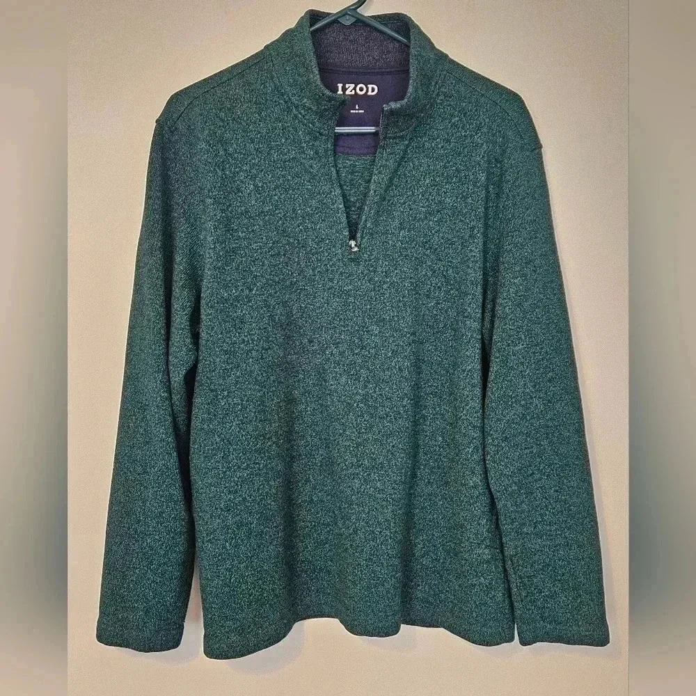 Izod 1/4 Zip Pullover Size Large EUC